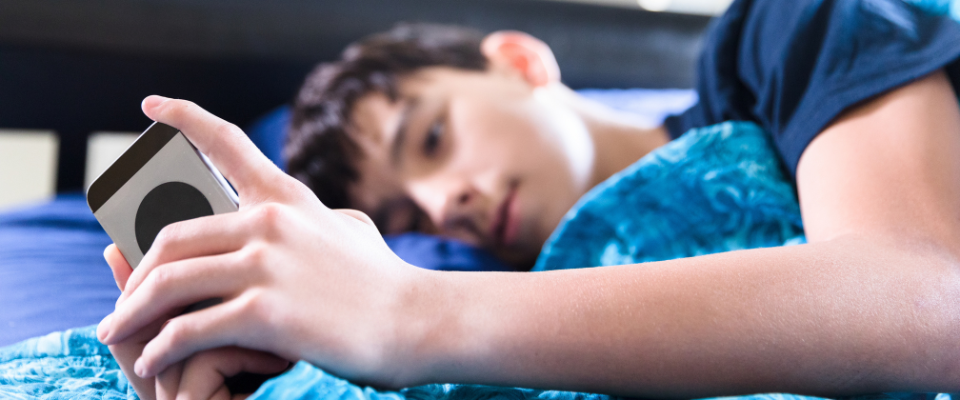 Teen Disconnected Youth Doom Scrolling Cell Phone